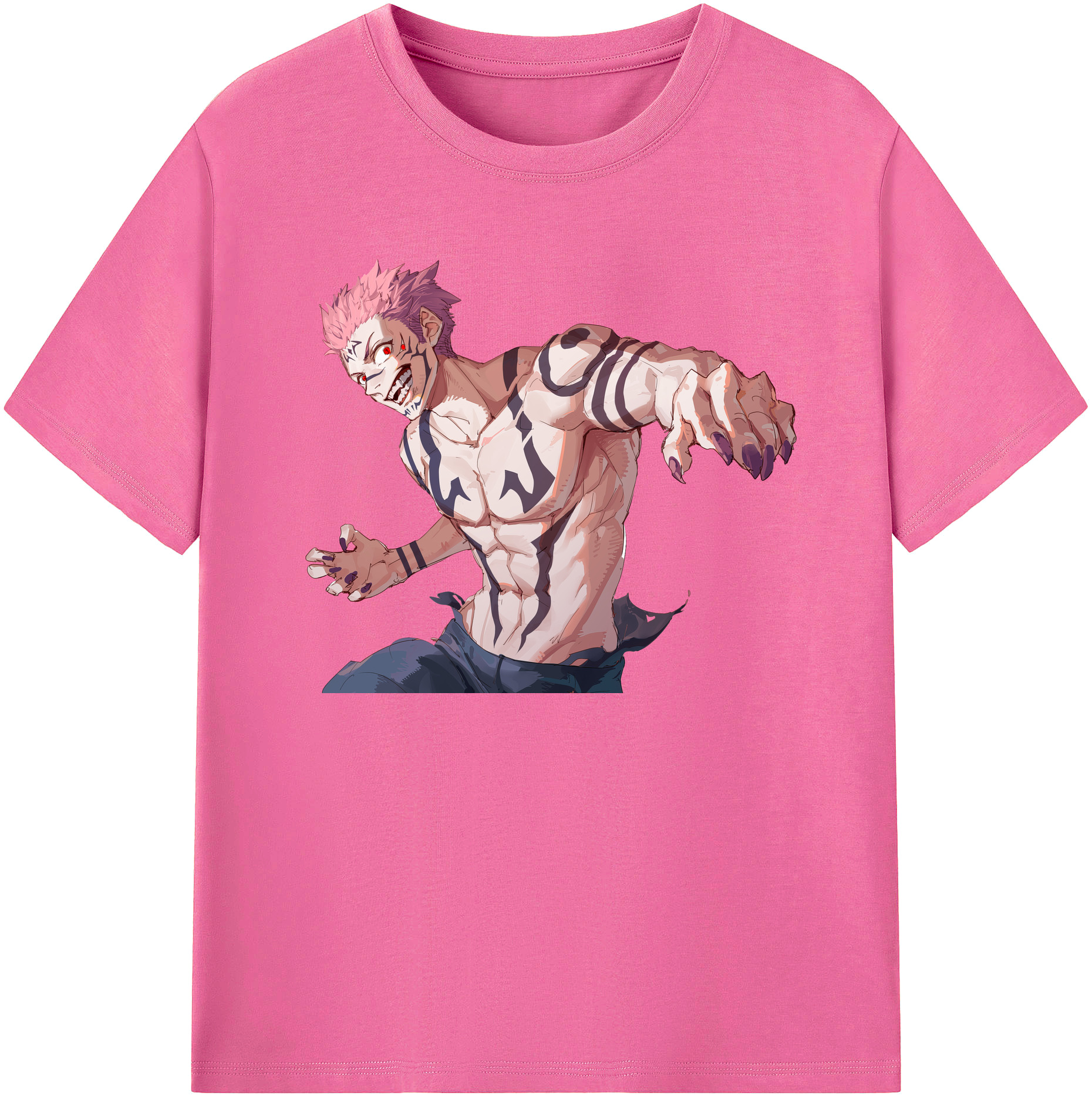 （画像用） 呪術廻戦 Jujutsu Kaisen レディースカジュアルプリントTシャツ（綿100％）